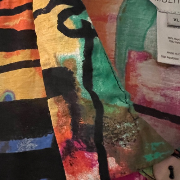 Colorful Abstract Button-Up Shirt - Picture 11 of 15